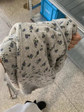 Queensays Floral Zipper Hoodies Women Autumn Winter Sweatshirts New Thicken Cardigan Coat Korean Fashion Sudaderas