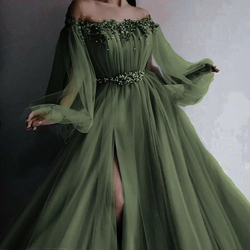 Green New Fashion Evening Dress Tulle Prom Dress Dungeons and Dragons Dress to Impress