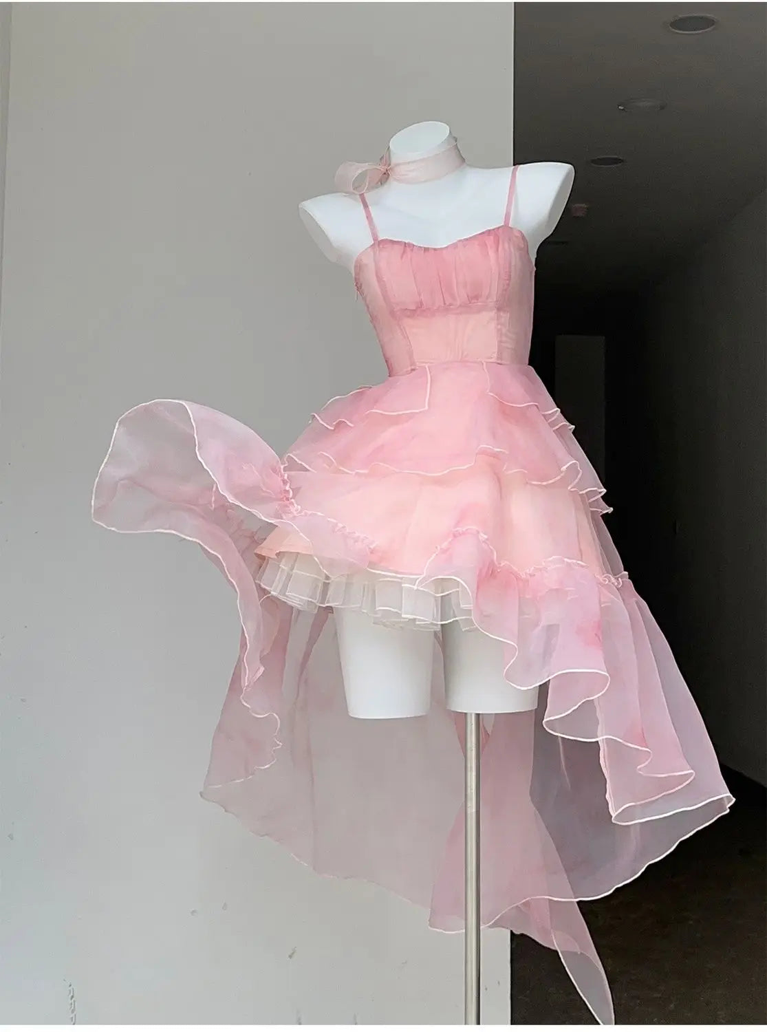 Queensays Vintage High Low Pink Homecoming Dress 18th Birthday Outfits